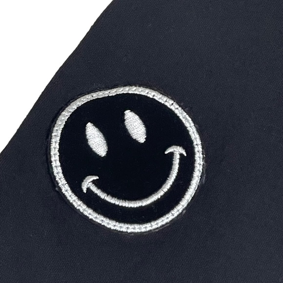 Lauren Moshi ᨎ Rad Checker Heart Smiley Lips Patch Elements Sweatpants ᨎ Black M - Picture 9 of 17